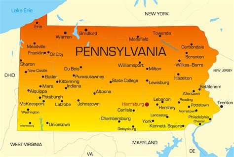 pensilvania mapa|Pennsylvania State Map .